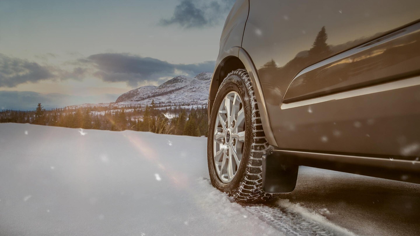 Mustang Mach-e on a snowy road Mustang Mach-e on a snowy road